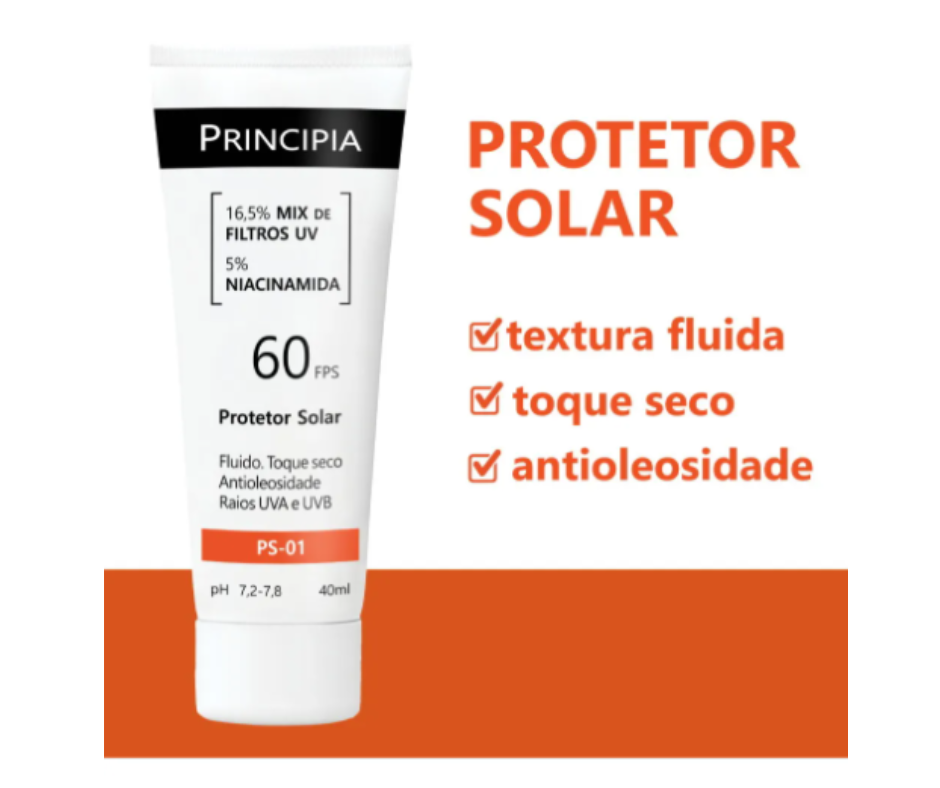 Protetor Solar Facial Principia PS-01 FPS 60 – Alta Proteção com Toque Seco - Imagem 3