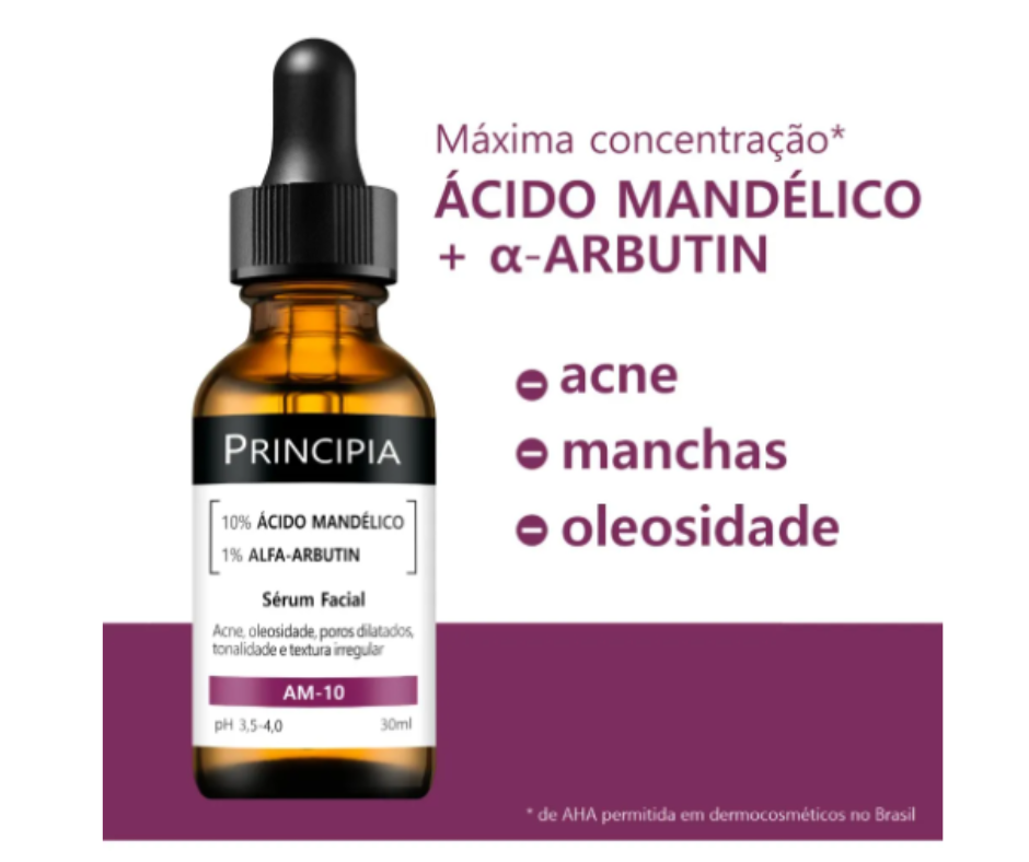 Sérum Am-10 Principia 10% Ácido Mandélico + 1% Alfa-arbutin Tipo de pele Todos - Imagem 4
