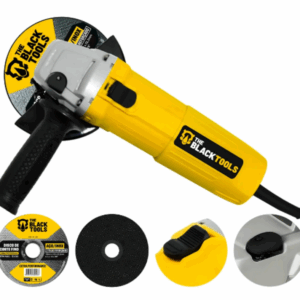Esmerilhadeira Lixadeira Angular 4.1/2 11000rpm 780w The Black Tools Cor Amarelo Com 2 Discos De Corte