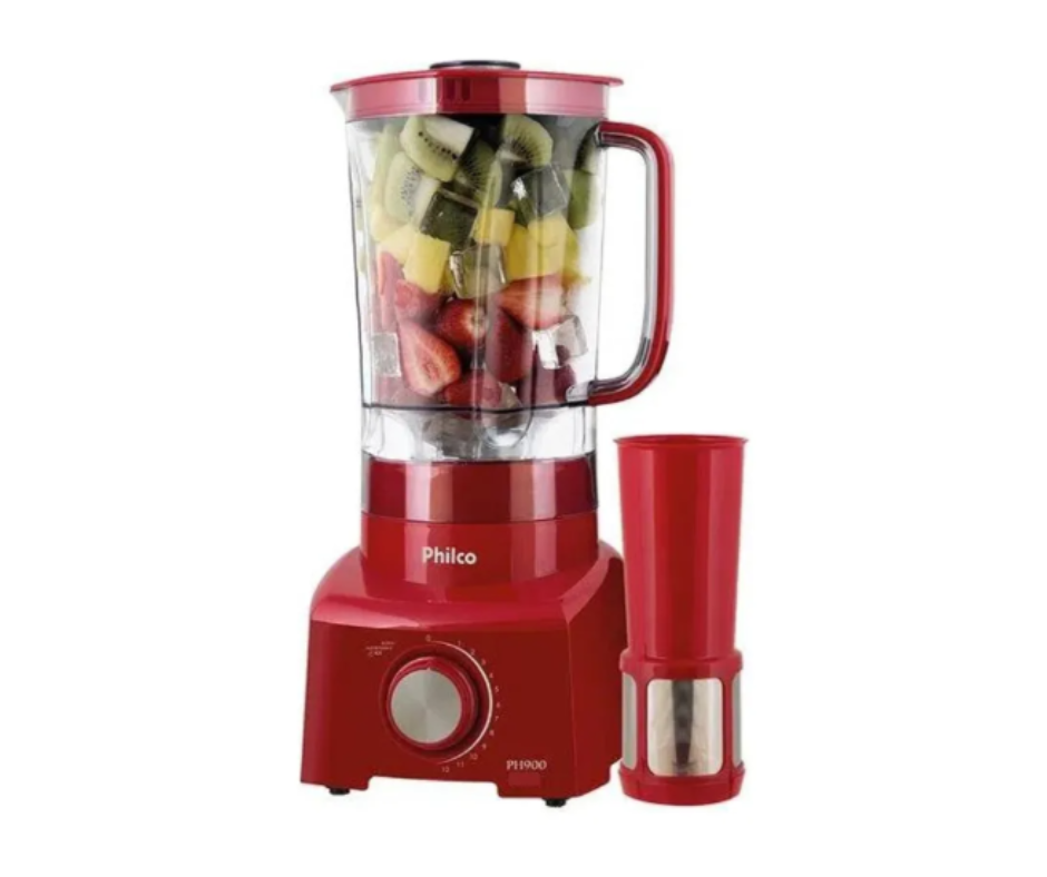 Liquidificador PH900 Com 12 Velocidades e Pulsar Potência de 1200W Cor Vermelho 3 L Philco
